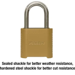 2in (51mm) Wide Set Your Own Combination Padlock with 1-1/2in (38mm) Shackle