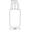 2-7/8in (72mm) Wide Set Your Own Combination Light Up Dial Portable Lock Box
