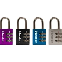 1-3/16in (30mm) Wide Set Your Own Combination Lock, Assorted Colors