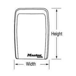3-1/8in (79mm) Wide Set Your Own Combination Push Button Wall Mount Lock Box
