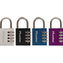 1-9/16in (40mm) Wide Set Your Own WORD Combination Padlock; Assorted Colors