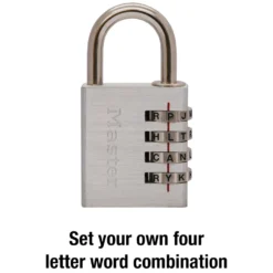 1-9/16in (40mm) Wide Set Your Own WORD Combination Padlock