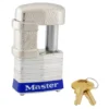 1-9/16in (40mm) Wide Shrouded Laminated Steel Pin Tumbler Padlock, Keyed Alike