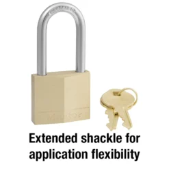 1-9/16in (40mm) Wide Solid Brass Body Padlock with 1-1/2in (38mm) Shackle