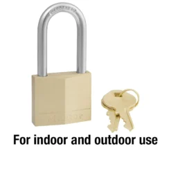 1-9/16in (40mm) Wide Solid Brass Body Padlock with 1-1/2in (38mm) Shackle