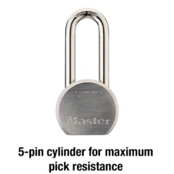 2-1/2in (64mm) Wide Solid Steel Body Padlock with 2in (51mm) Shackle