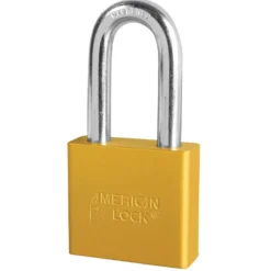2in (51mm) Yellow Solid Aluminum Rekeyable Pin Tumbler Padlock with 2in (51mm) Shackle