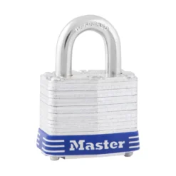 Laminated Steel Padlock, Pin Tumbler, 1-9/16 in Wide