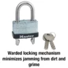 Laminated Steel Padlock, Warded Lock, 1-3/4 in Wide