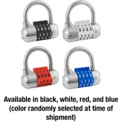 Large Set Your Own Combination Lock with Colored Dials, 2-1/2 in Wide