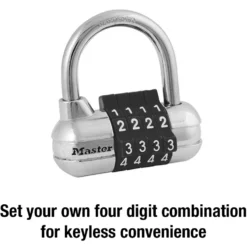 Large Set Your Own Combination Lock with Colored Dials, 2-1/2 in Wide