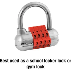 Large Set Your Own Combination Lock with Colored Dials, 2-1/2 in Wide