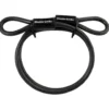 Looped End Braided Steel Cable Lock, 4 ft x 3/8 in