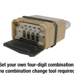 Magnum Heavy Duty Solid Body Combination Lock, 2 in Wide with 1-1/2 in Shackle
