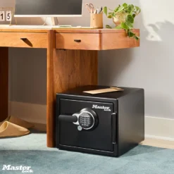 Master Lock Black Premium 2-Hour Fireproof Safe with Digital Keypad, .82 cu-ft, STW082GTCML