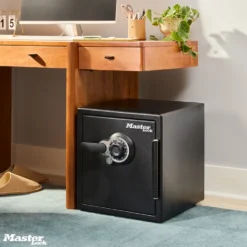 Master Lock Black Premium 2-Hour Fireproof Safe with Combination Dial, 1.2 cu-ft, STW123DUBML