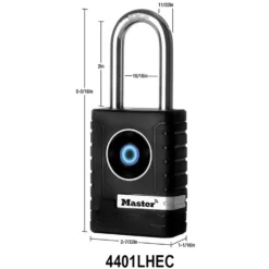 Outdoor Bluetooth® Padlock with 2 Inch Boron Alloy Shackle