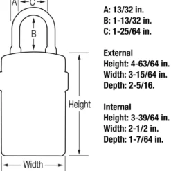 Portable Bluetooth® Lock Box for Keys with 1-13/16 in (46 mm) Shackle