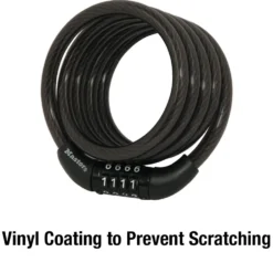 Preset Combination Cable Lock, 4 ft x 5/16 in