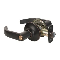 Return Style Lever Entry Door Lock; Aged Bronze, WR5