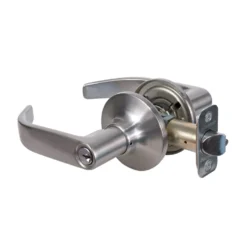 Return Style Lever Entry Door Lock; Satin Nickel, SC1