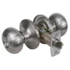Rusk Style Knob Privacy Door Lock; Satin Nickel