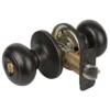 Rusk Style Knob Storeroom Lock; Aged Bronze, SC1