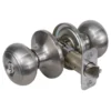 Rusk Style Knob Storeroom Lock; Satin Nickel, KW1