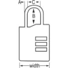 Set Your Own Combination TSA Lock, Assorted Colors, 1-3/8 in Wide, 2-Pack