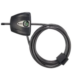 Silver/Black Adjustable Python Braided Steel Cable Lock, 6 ft x 3/16 in