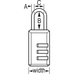 Small Set Your Own Combination Lock, 13/16 in Wide