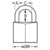 Solid Brass Padlock, 1-3/16 in Wide
