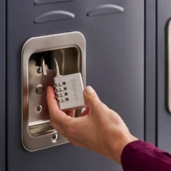 Solid Metal Combination Lock, 1-9/16 in Wide
