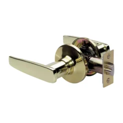 Straight Style Lever Passage Door Lock; Polished Brass