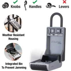 5480THRD - Portable Lock Box with Key Tether