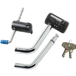 Trailer Coupler Lock, Swivel Head Receiver and Adjustable Latch, 2-3/4 in Length