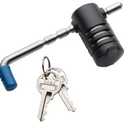 Trailer Coupler Lock with Adjustable Stainless Steel Latch, Up to 2-3/4 in