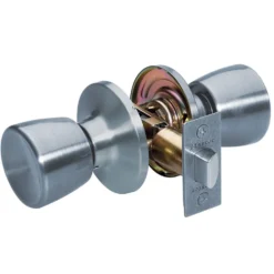 Tulip Style Hall and Closet Door Knob; Satin Nickel