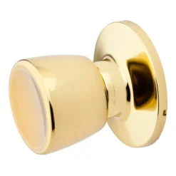 Tulip Style Knob Dummy Lock; Polished Brass