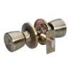 Tulip Style Knob Privacy Door Lock; Antique Brass