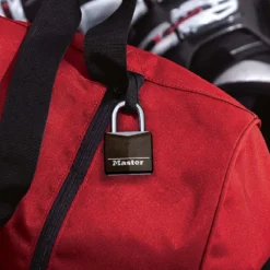 Vinyl-Covered Solid Body Padlock, 1-3/16 in Wide, 4-Pack