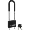 Vinyl-Covered Solid Body Padlock with Adjustable Shackle, 2 in Wide
