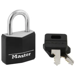 Vinyl-Covered Solid Body Padlock, 1-3/16 in Wide