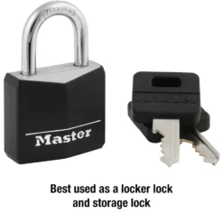 Vinyl-Covered Solid Body Padlock, 1-3/16 in Wide