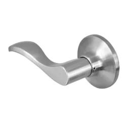 Wave Lever Style Dummy Lock; Satin Nickel