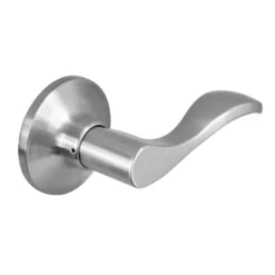 Wave Lever Style Dummy Lock; Satin Nickel