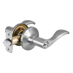 Wave Style Lever Entry Door Lock; Satin Nickel, WK2