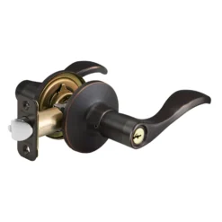 Wave Style Lever Entry Door Lock; Aged Bronze, WR3/5