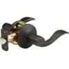 Wave Style Lever Hall and Closet Door Knob; Aged Bronze