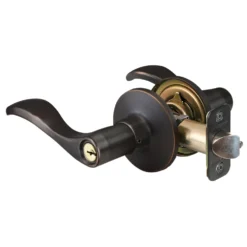 Wave Style Lever Storeroom Lock; Aged Bronze, SC1